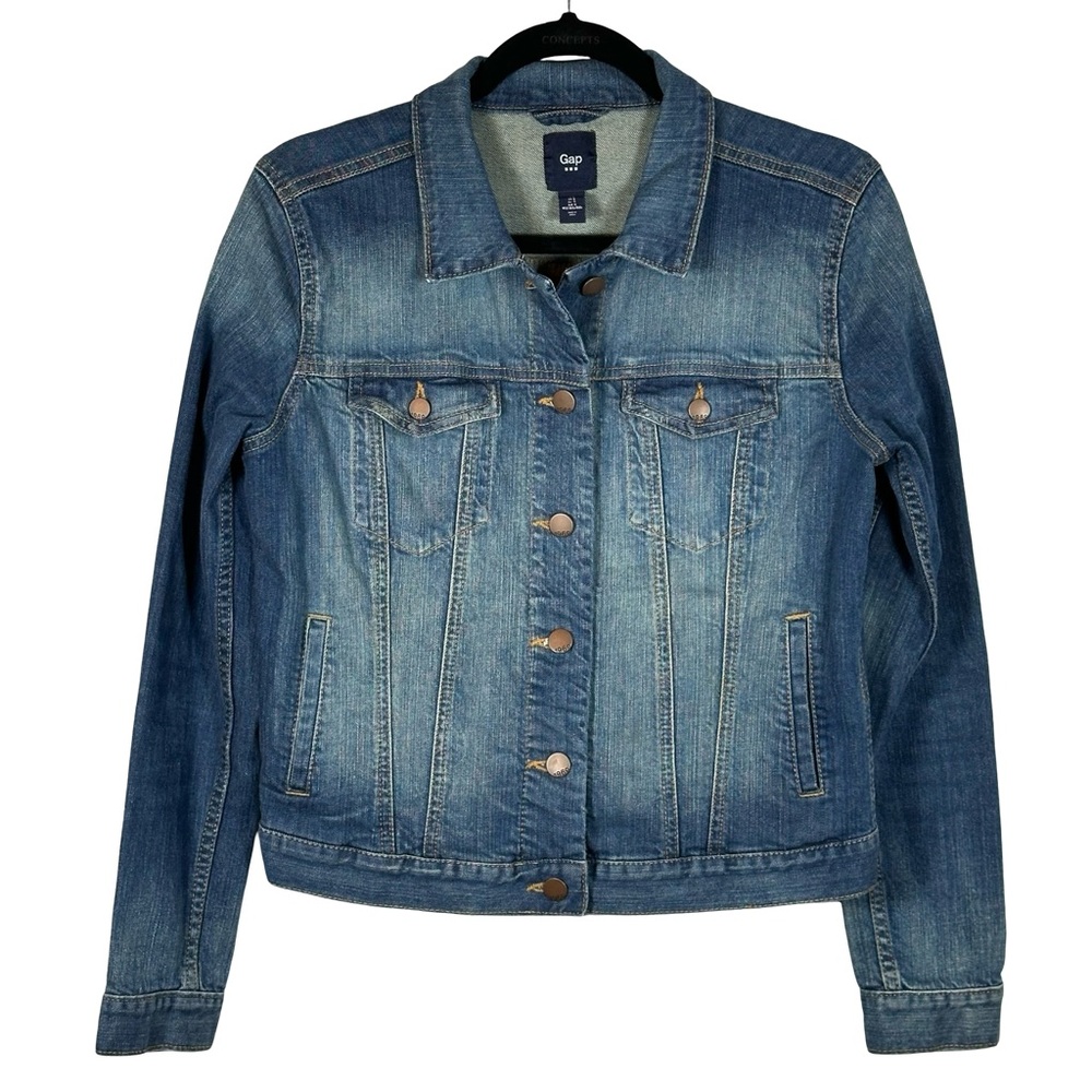 GAP 1969 Women’s Denim Medium Wash Jean Trucker Jean Jacket Size Small
